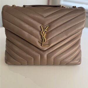 Saint Laurent Medium Lou Lou Quilted Leather Bag with duster and docs.